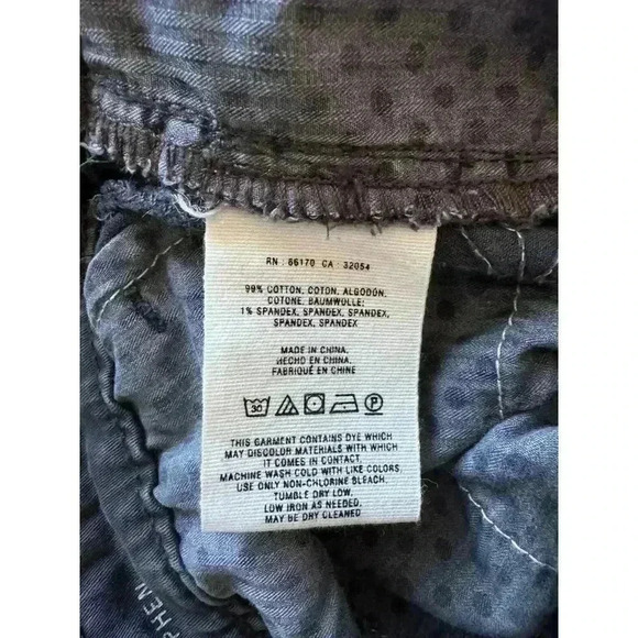 Anthropologie Grey Chinos with Floral Embroidered Detail Straight Leg Pants - Picture 8 of 8